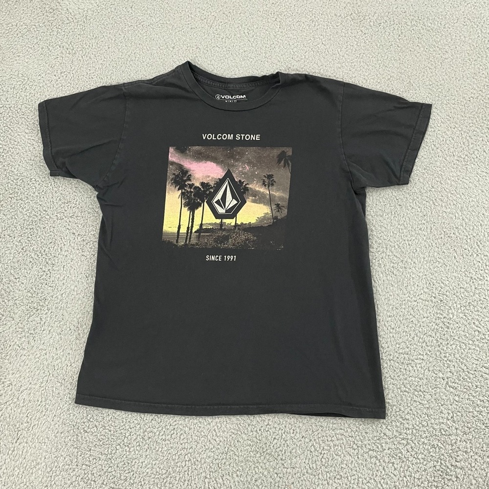 Volcom Stone Shirt Men M Black Skate Surf Short Sleeve Tee